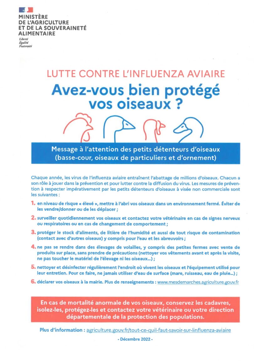 Grippe Aviaire Mairie De Wavignies